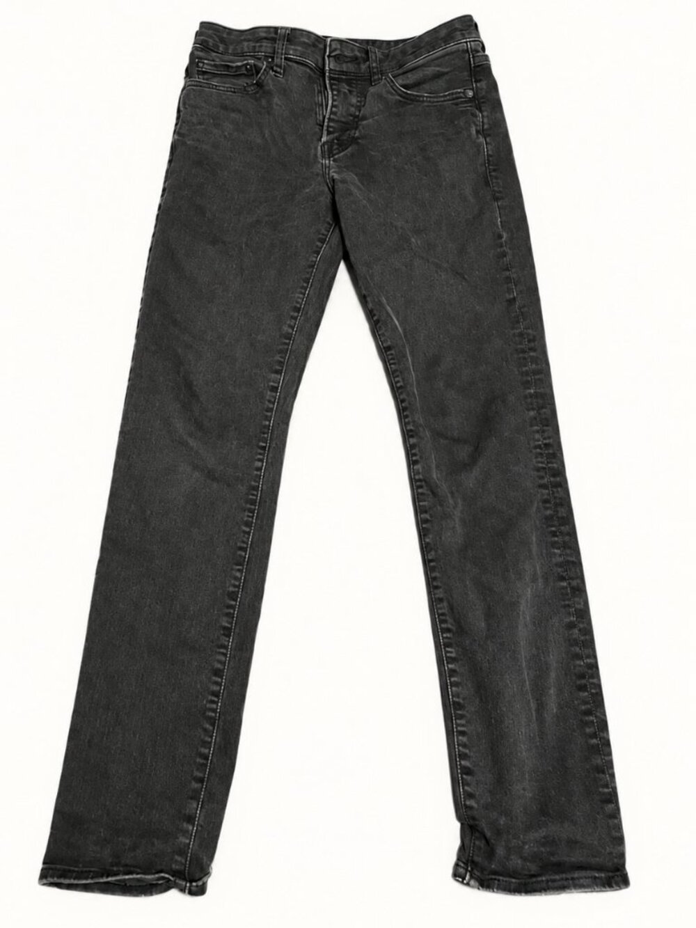 Express Men's Slim Jeans 29x32 Washed Black Charcoal Denim